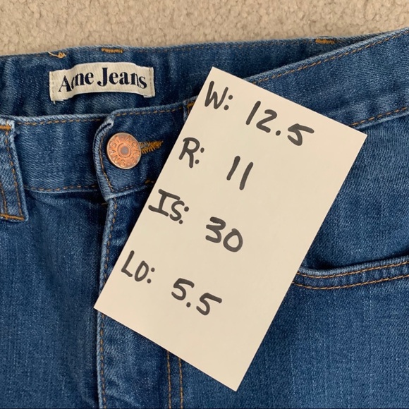 Acne Jeans ‘Needle’ High Rise Skinny in Soul Blue - Picture 8 of 8